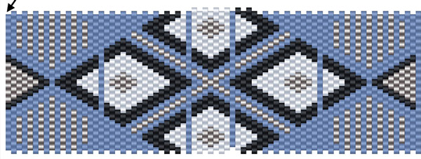 Esquema Brazalete de brazalete geométrico geométrico de DIY en tejido de peyote circular con cuentas de vidrio Miyuki Delicas Esquema Brazalete de brazalete geométrico geométrico de DIY en tejido de peyote circular con cuentas de vidrio Miyuki Delicas